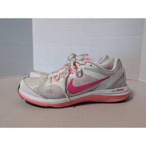 NIKE DUAL FUSION Running shoes WOMEN'S Size 8 WHITE PINK ORANGE